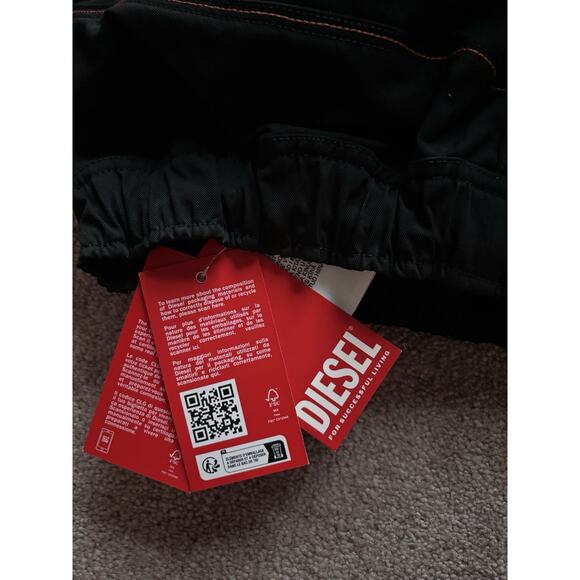 Diesel Black Nylon Cargo Pants Skater Goth Baggy P-Mirt NWT $375 - Picture 8 of 15